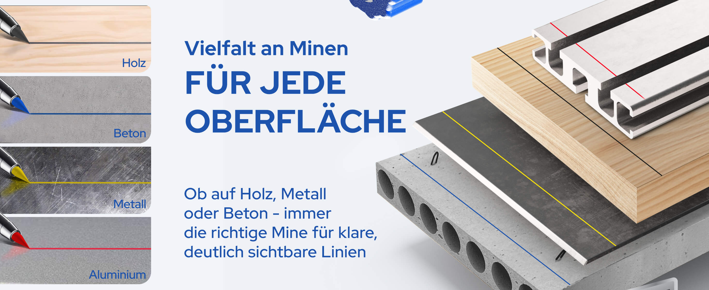 Professional Tieflochmarker inkl. 7 Minen Professional Tieflochmarker inkl. 7 Minen