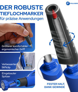 Tieflochmarker Set - Marker + 7 Minen